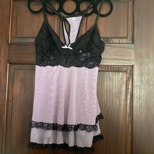 Purple BabyDoll Lingerie Set